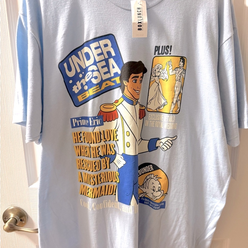 NEW Disney The Little Mermaid Prince Eric Graphic T-Shirt